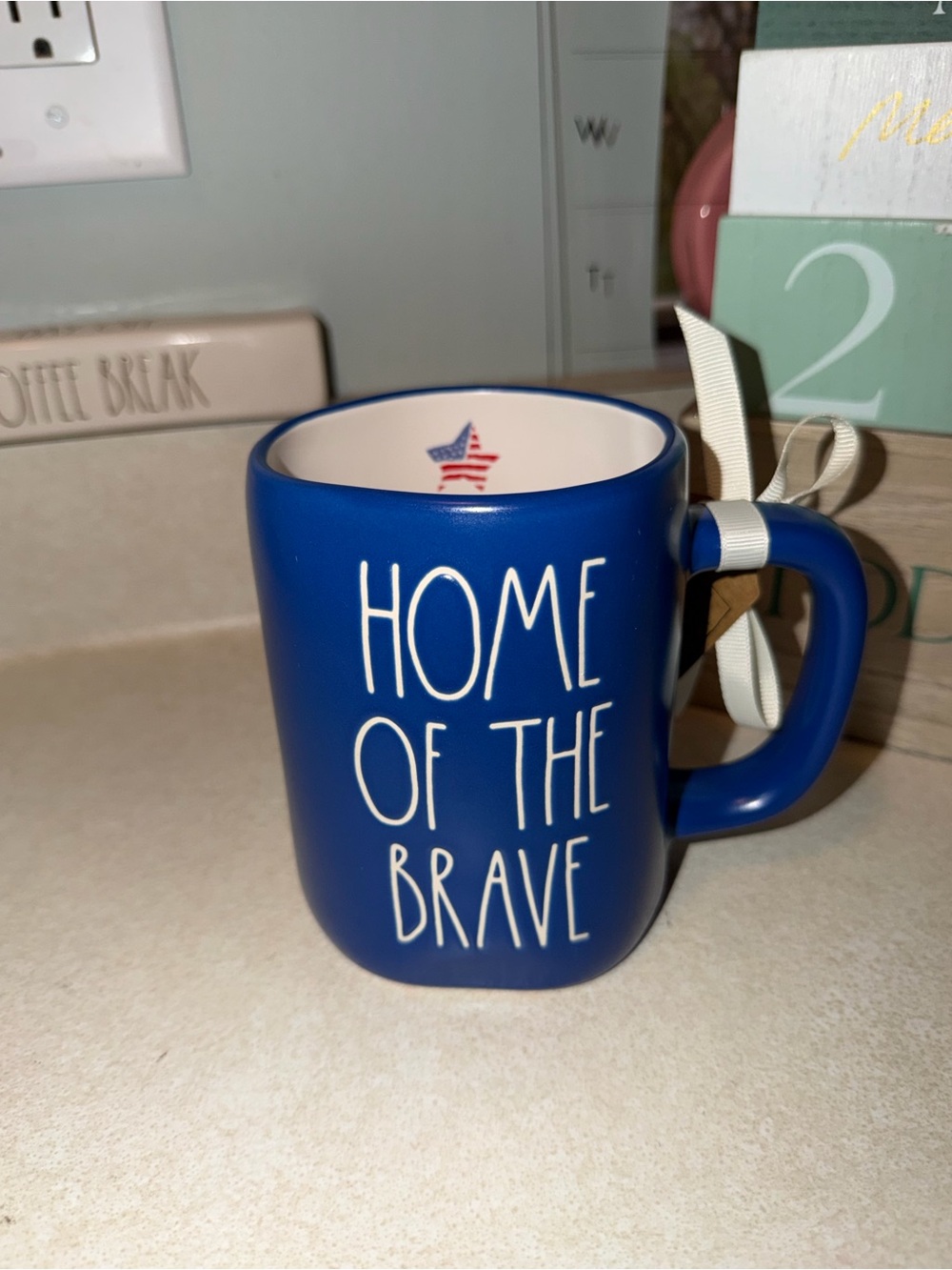Rae dunn home of the brave mug